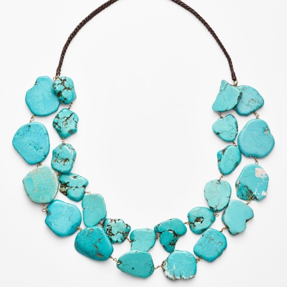 Panacea Chunky Double Row Howlite Necklace